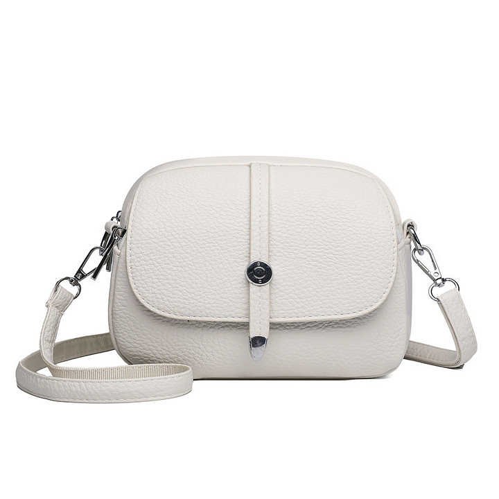 Bolsa tiracolo leve de cor sólida para mulher