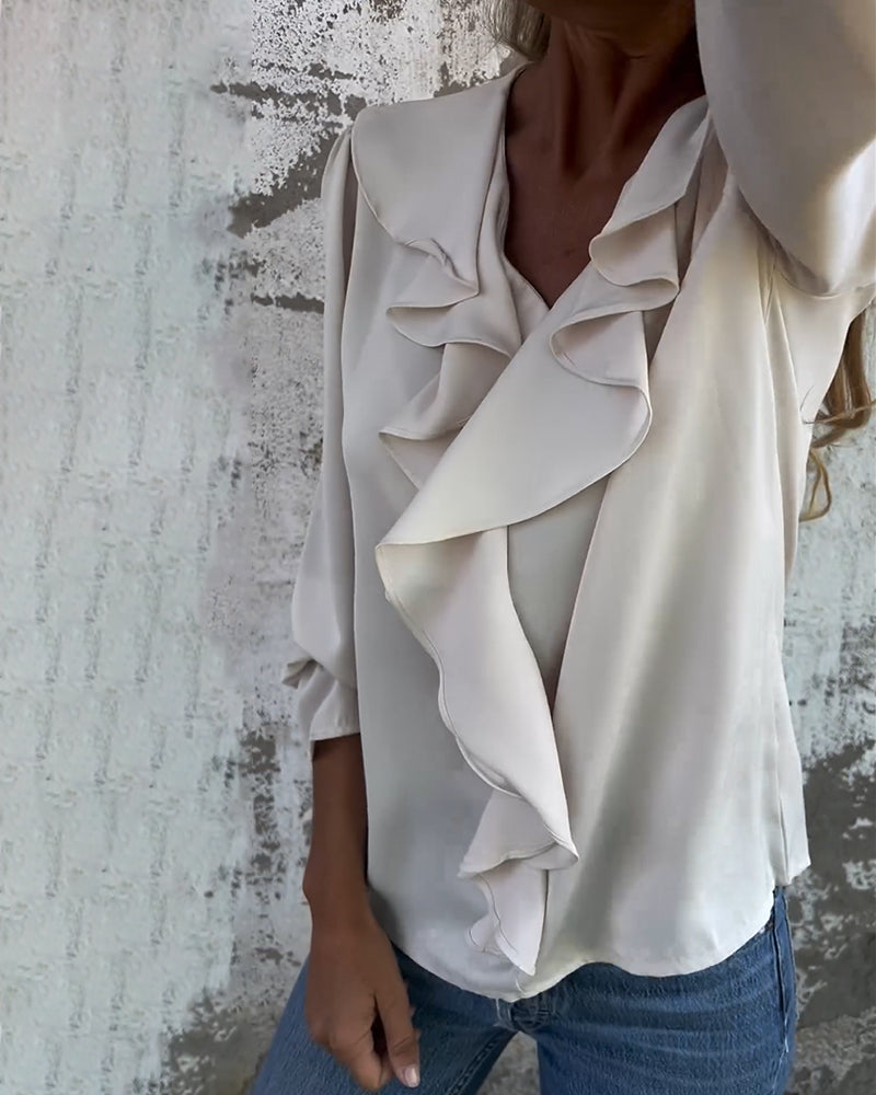 Blusa Elegante com Folhos