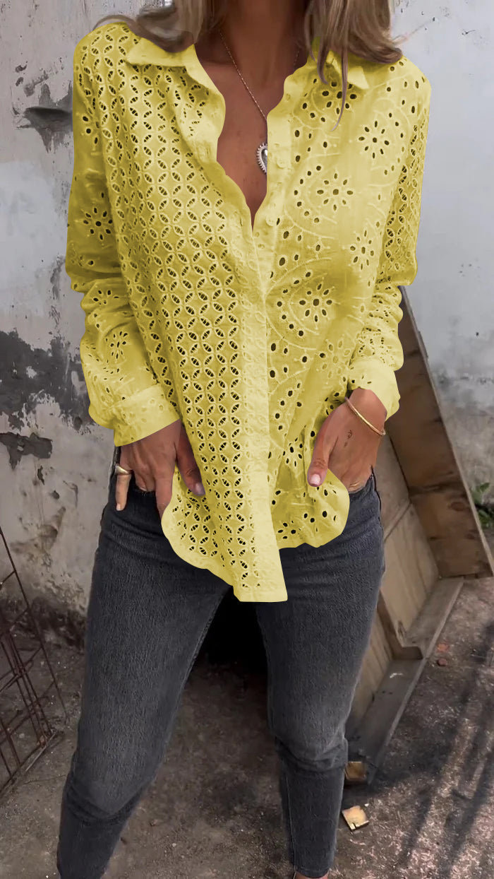 Camisa de renda branca