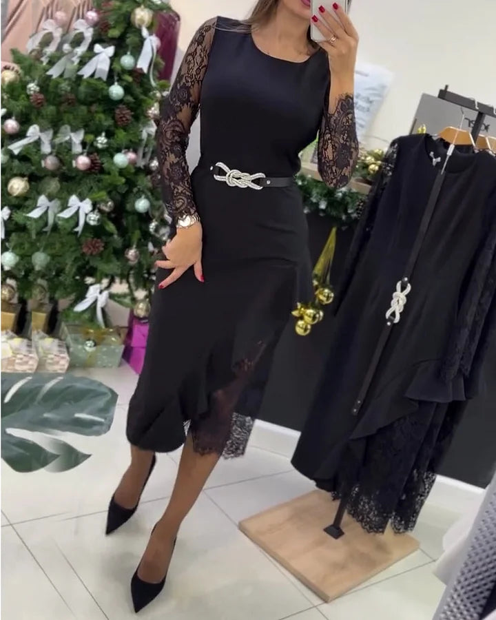 Vestido de mulher de renda patchwork