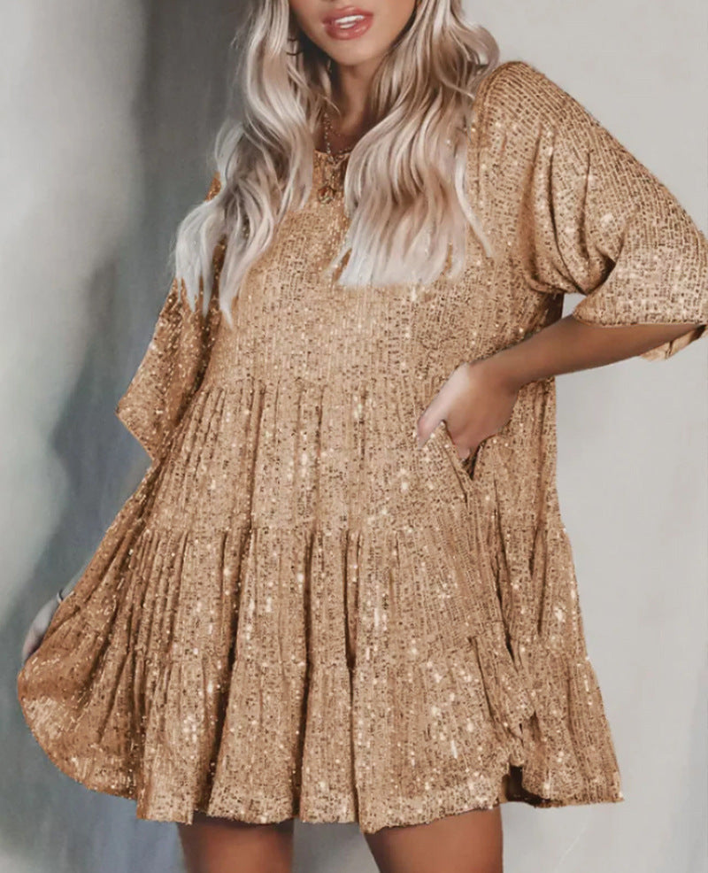 Promoção de 2024✨vestido de lantejoulas❤️