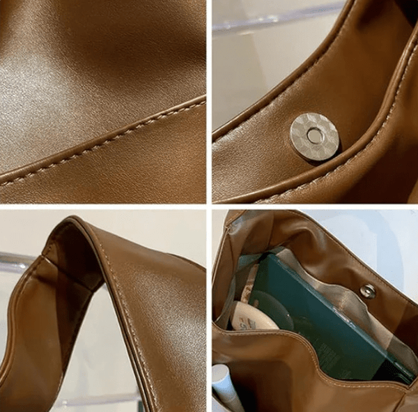 Bolsa grande em pele