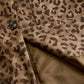 Casaco retro com estampa de leopardo feito de camurça ecológica