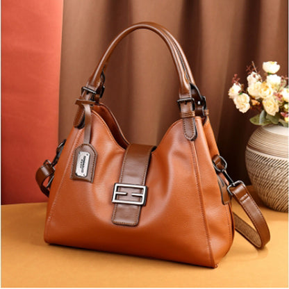Bolsa feminina estilo retrô europeia e americana, transversal, grande capacidade, compartimento
