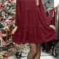 Vestido casual para mulher com decote redondo e strass