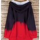 Sweatshirt de mulher plus size com capuz e fecho degradê - Cardigan casual de malha degradê