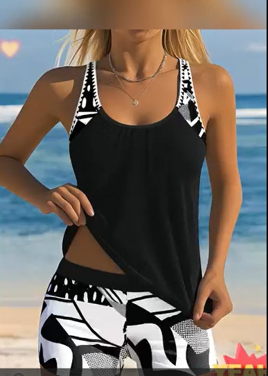 🏖️Fato de banho plus size de duas peças