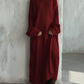 Vestido comprido de malha largo e confortável para mulher