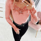 Blusa de mulher de manga comprida com corte diamante