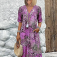 Vestido elegante com estampado de leopardo