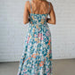 Vestido midi com alças e estampado floral
