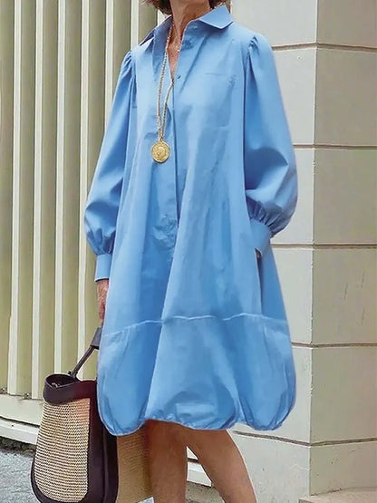 Vestido curto de mulher em algodão