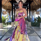 Vestido estampado de verão para menina com top tubinho
