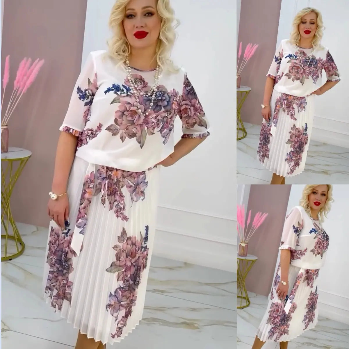 💥👗[S-5XL]Novo fato de verão da moda 2025