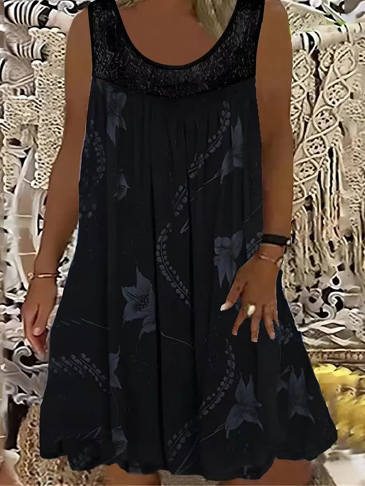 Vestido comprido elegante de algodão puro para mulheres plus size