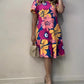 Vestido de verão elegante para mulher com mangas abalonadas, solto e confortável