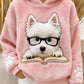 🔥Sweatshirt de mulher com capuz e estampado de West Highland White Terrier em flanela