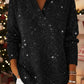 Camisola de Natal para mulher com gola brilhante
