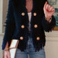 Casaco Cardigan Elegante com Borlas para Mulher