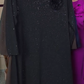 Vestido elegante com gola redonda