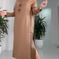 【S-5XL】Vestido de patchwork em pele outono e inverno