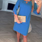 Vestido elegante de cor sólida