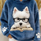 🔥Sweatshirt de mulher com capuz e estampado de West Highland White Terrier em flanela