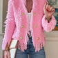 Casaco Cardigan Elegante com Borlas para Mulher