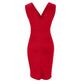 Vestido com racha e decote em V