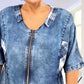Conjunto de calças de verão para mulher com decote redondo e fecho