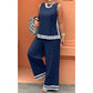 ✨ Conjunto de blusa sem mangas e calças pantalona para menina – Detalhes em renda, corte fluído, conjunto de duas peças