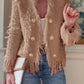 Casaco Cardigan Elegante com Borlas para Mulher