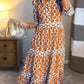 Vestido estampado com lapelas (quase esgotado)
