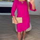 Vestido elegante de cor sólida