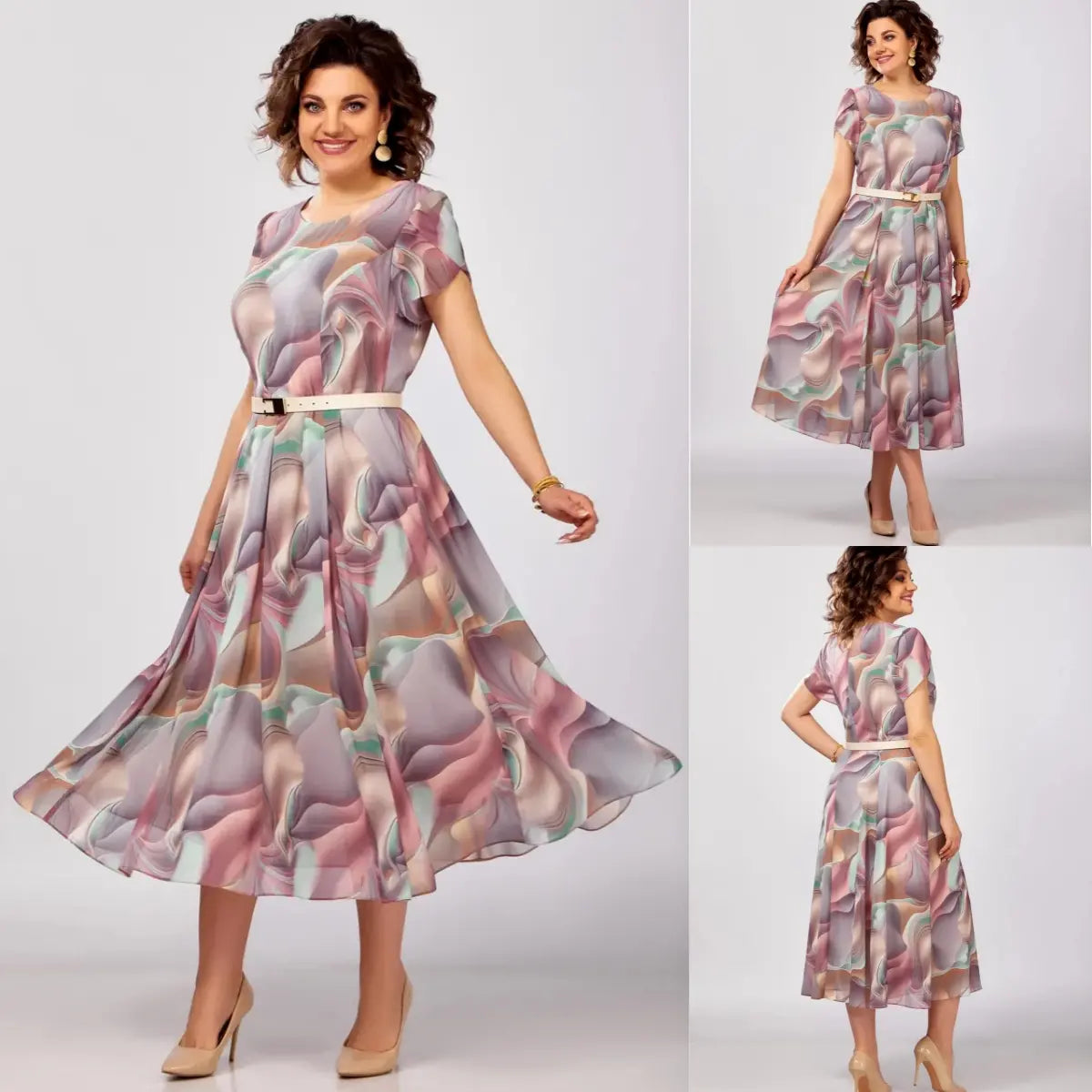 🔥🥰[S-5XL] Vestido de chiffon novo e elegante de alta qualidade