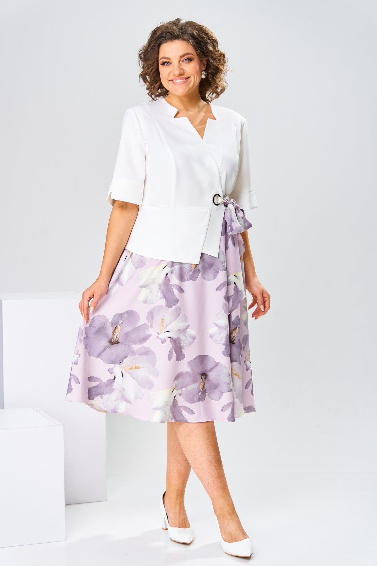 🌸[S-5XL]Vestido de algodão e seda de alta qualidade