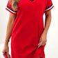 Vestido casual para mulher com cores contrastantes