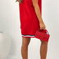 Vestido casual para mulher com cores contrastantes