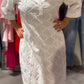 Vestido casual para mulher com decote em V e decote vazado