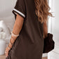 Vestido casual para mulher com cores contrastantes