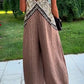 Women's V-neck Patchwork Printed Loose Casual Jumpsuit