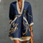 Elegante minivestido de renda com decote em V