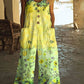 Macacão casual vintage para mulher com patchwork floral