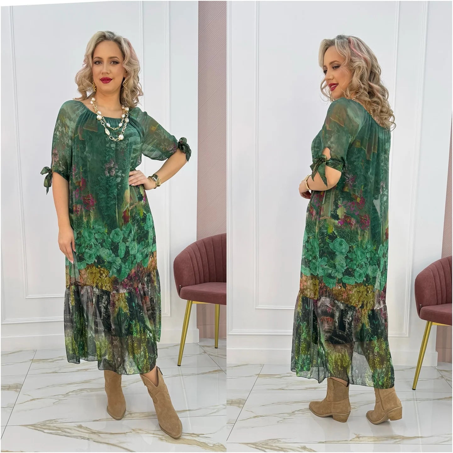 Vestido em chiffon ✨New Elegance✨
