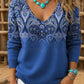 Camisola feminina retro estilo faroeste com ombros caídos