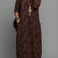 Elegant long-sleeved winter dress for women