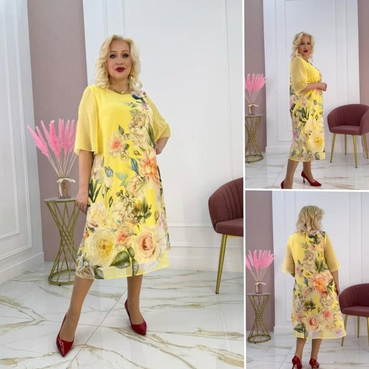Vestido de verão para mulher com estampado floral