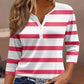 Blusa universal às riscas de manga comprida