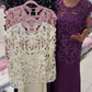 Camisola de manga curta com gola redonda e detalhes vazados + saiote