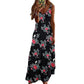Vestido comprido para menina com estampado floral e alças